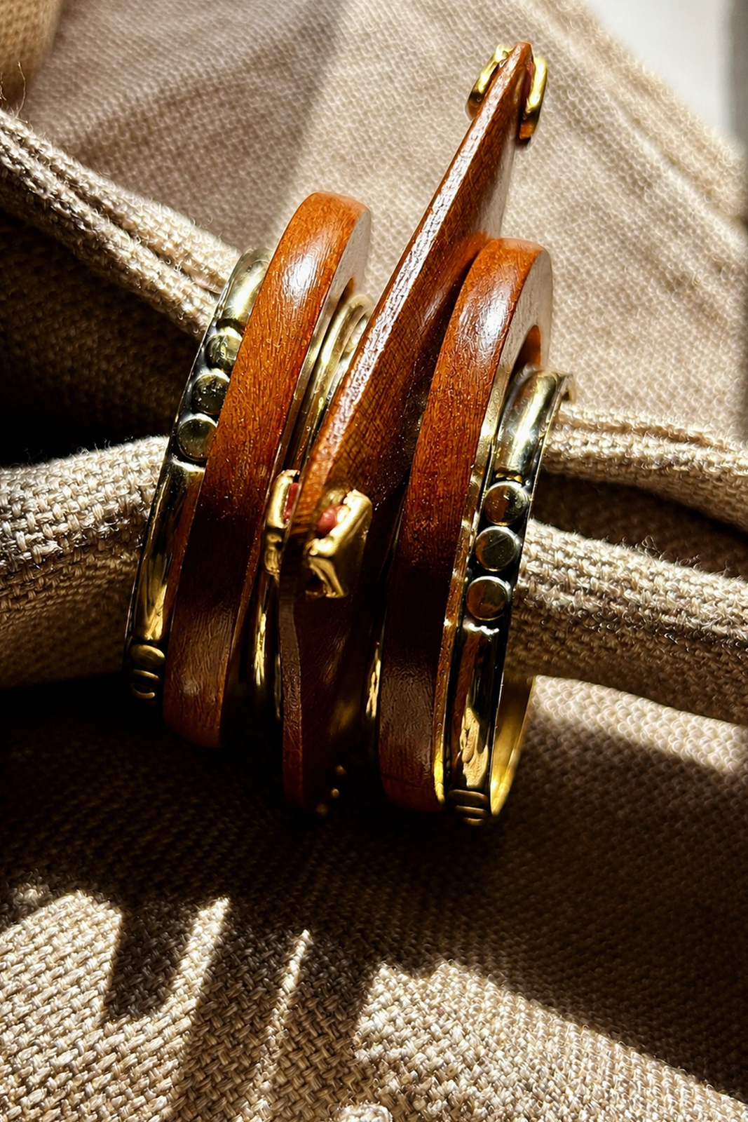 Handcrafted Wooden Bangles Set for Women