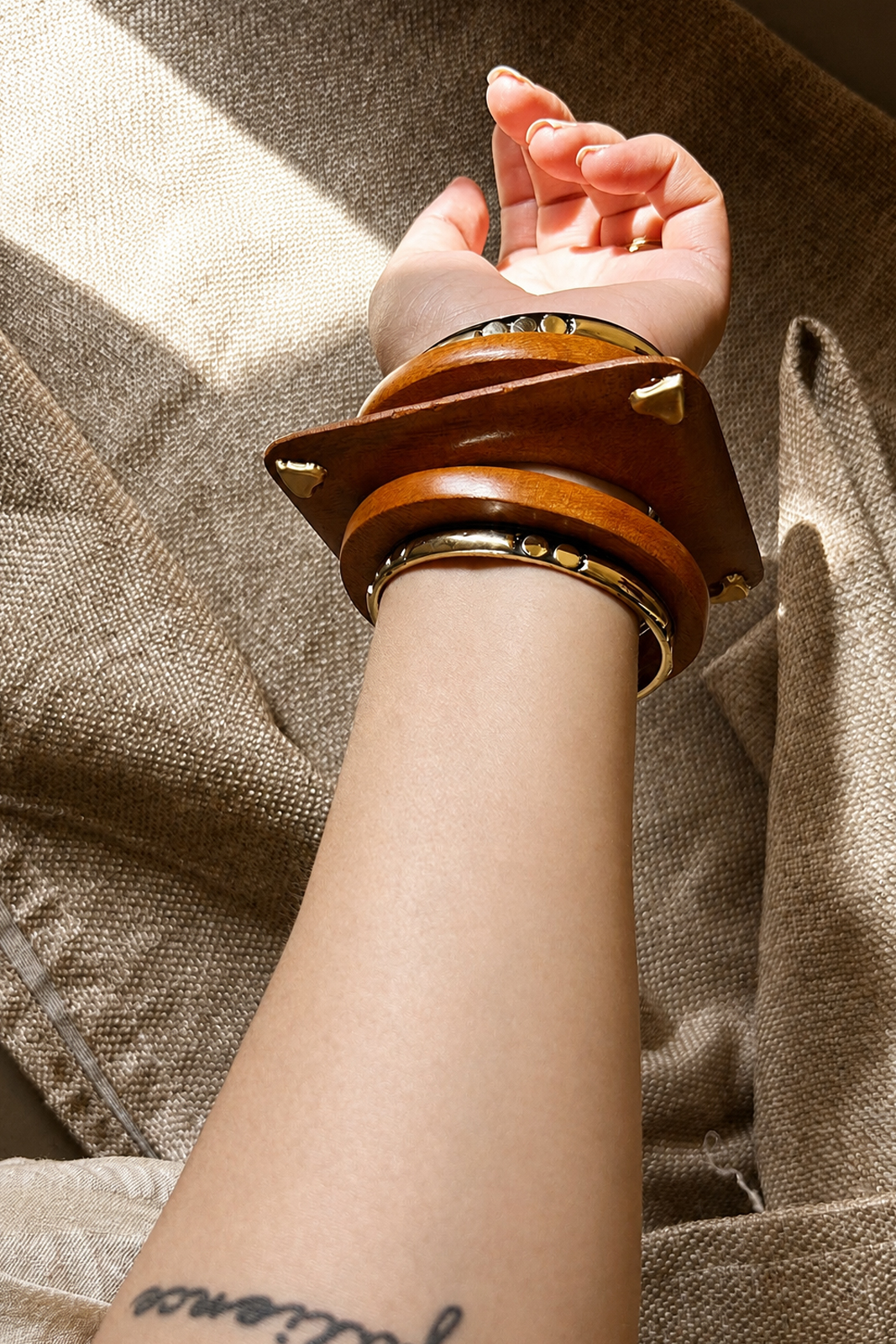 Handcrafted Wooden Bangles Set for Women