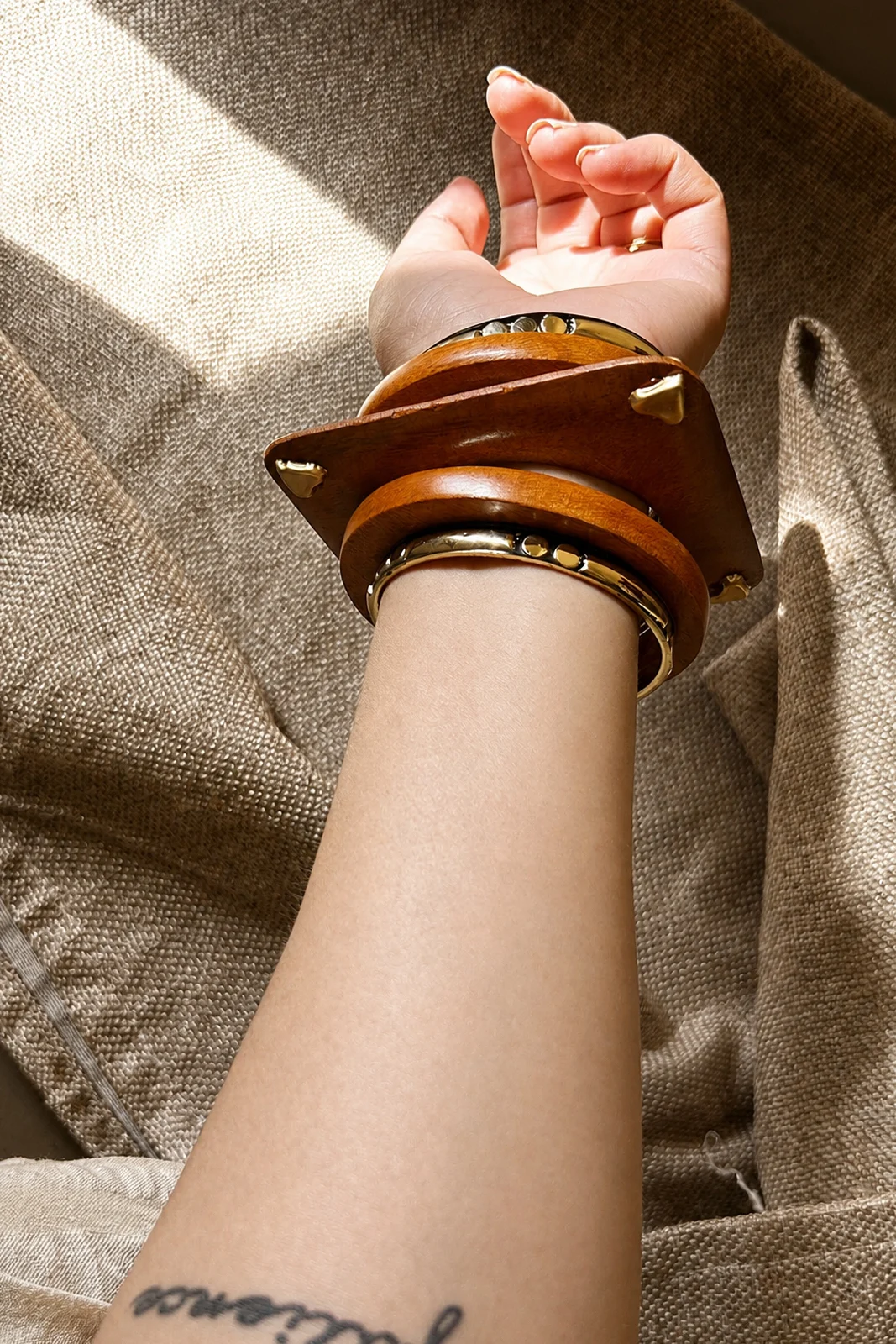 Handcrafted Wooden Bangles Set for Women