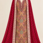 Royal Benaras Jacquard Embroidered Suit Set with Dupatta