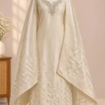 Premium Jacquard Silk Embroidered Suit Set with Dupatta